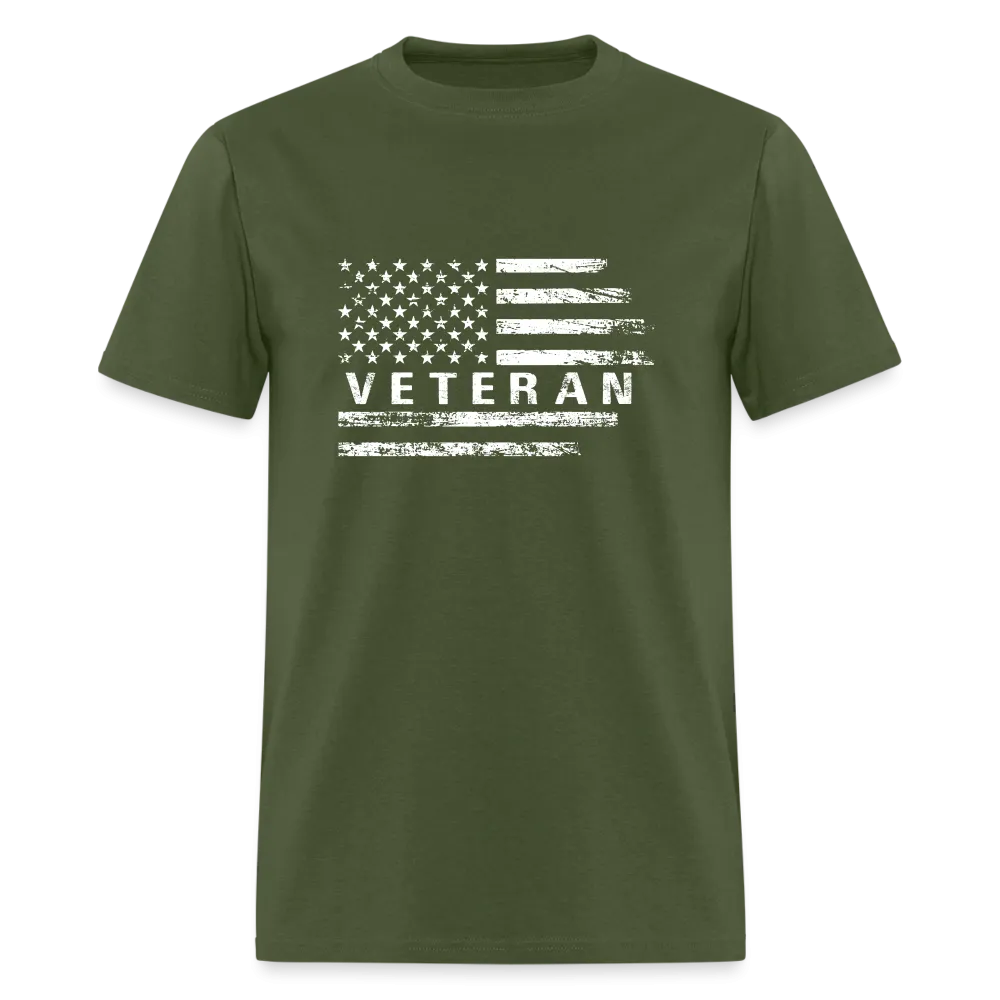 Veteran T-Shirt (White w/Flag)
