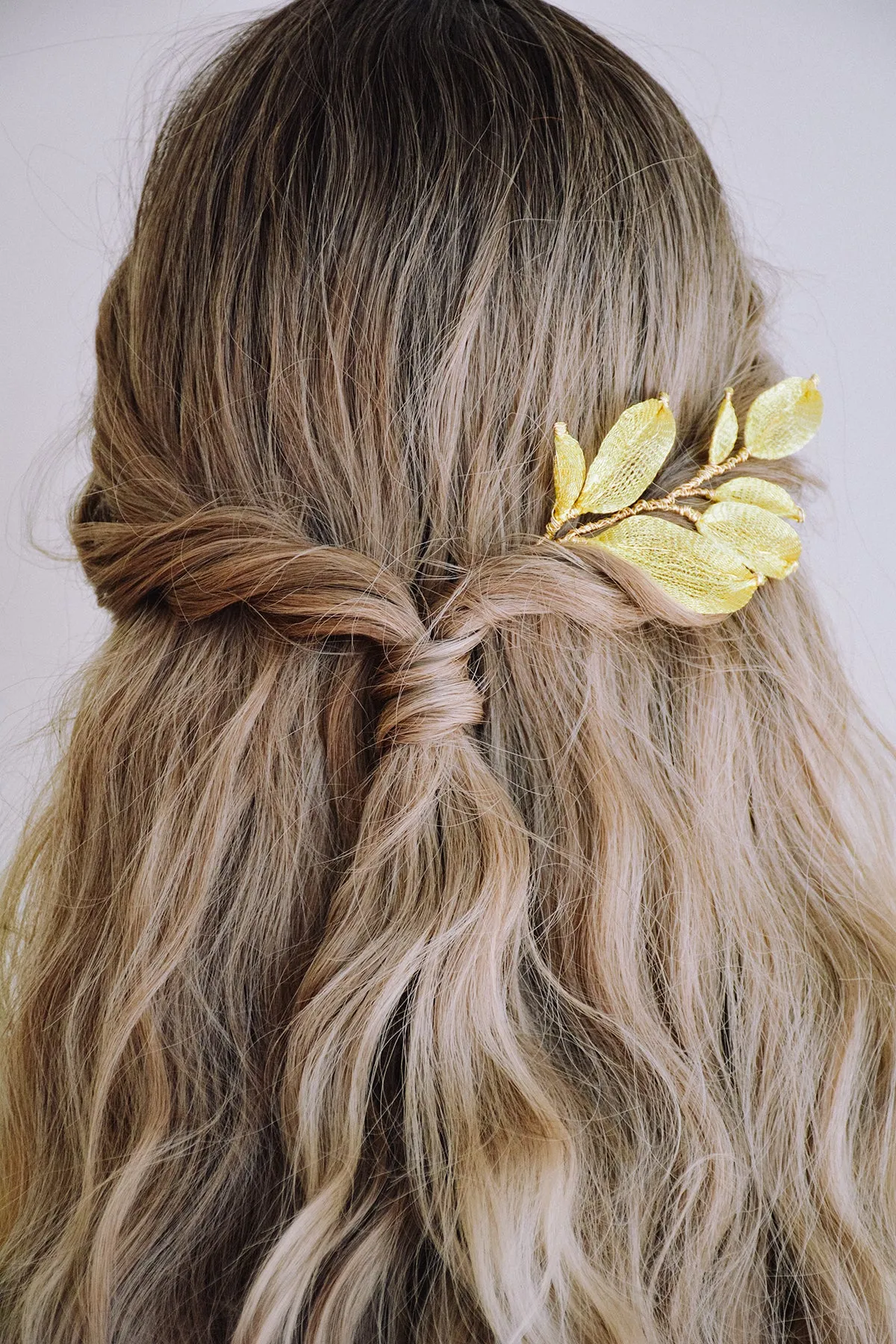 WILLOW | Gold Leaf Bridal Headpiece
