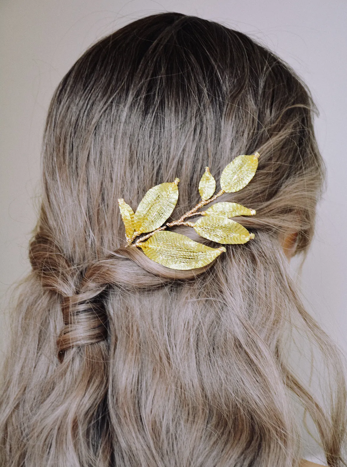 WILLOW | Gold Leaf Bridal Headpiece