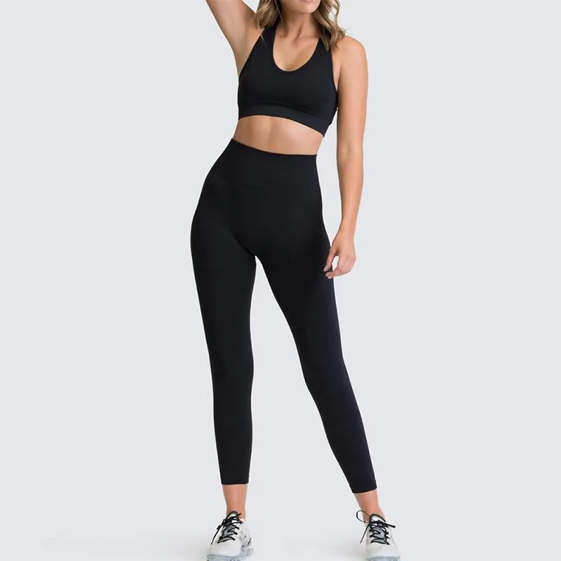 Yoga Suit Sportswear Fitness Suit Sports Bra Leggings 2 Piece Sets  For Yoga Female