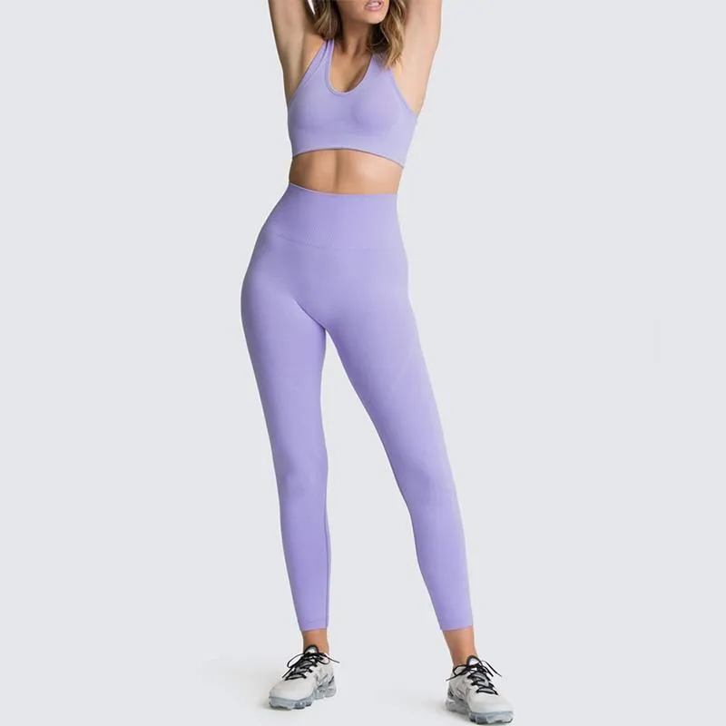 Yoga Suit Sportswear Fitness Suit Sports Bra Leggings 2 Piece Sets  For Yoga Female